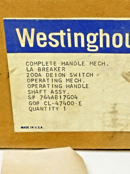 WESTINGHOUSE - 764A817G04 - 200A DEION COMPLETE HANDLE MECHANISM - LA BREAKER