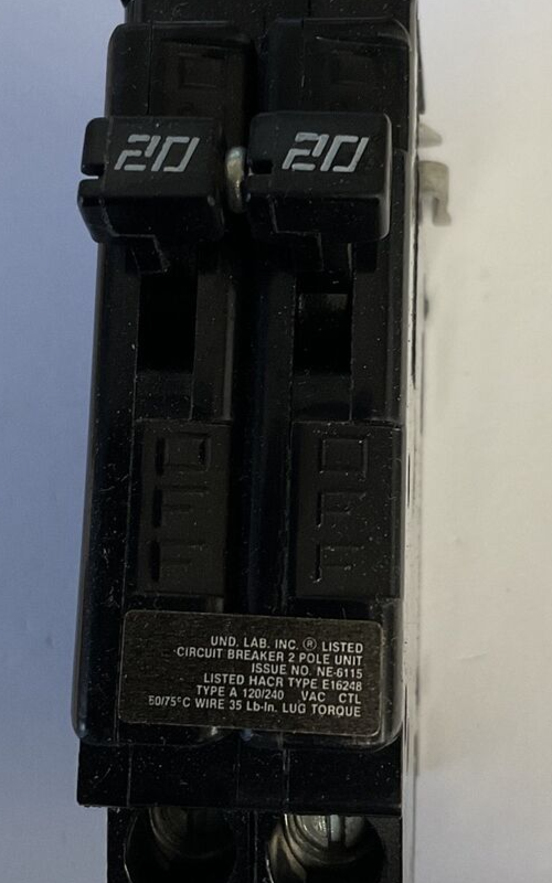CHALLENGER A220K CIRCUIT BREAKER 20A 120/240VAC 2POLE