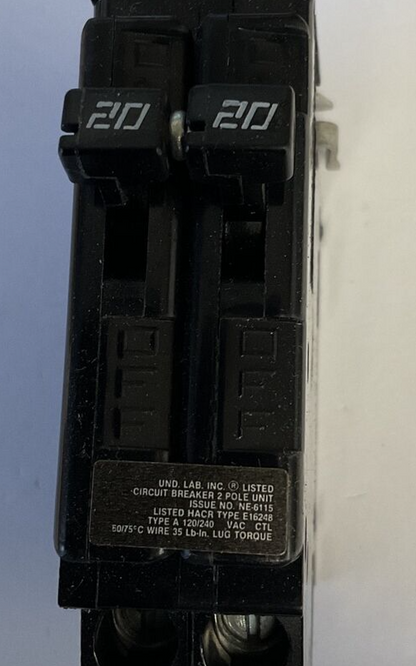 CHALLENGER A220K CIRCUIT BREAKER 20A 120/240VAC 2POLE
