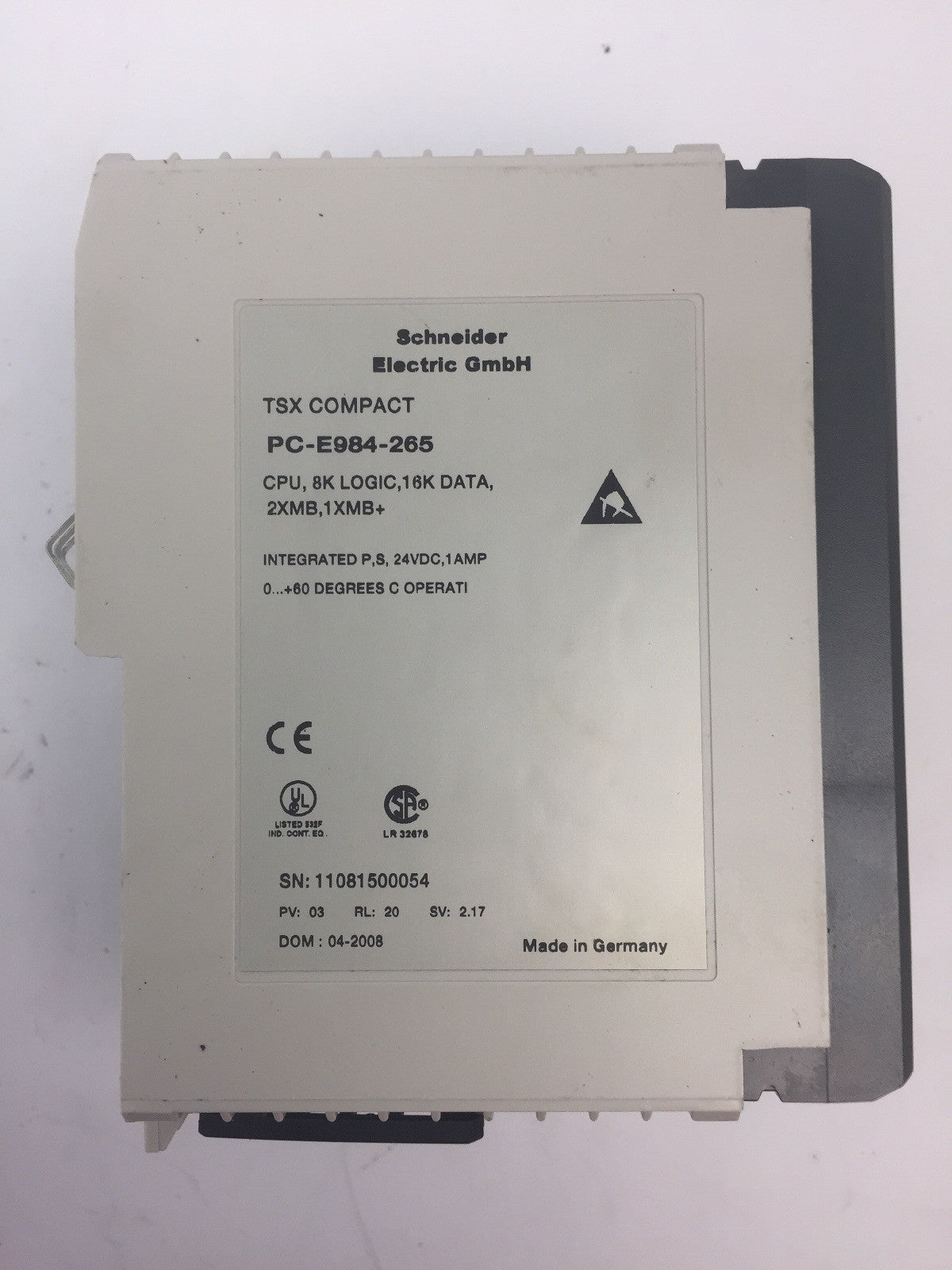SCHNEIDER ELECTRIC  GMBH PC-E984-265 TSX COMPACT 24VDC