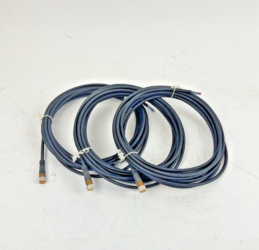 LUMBERG AUTOMATION *LOT OF 3 * - RKMV 3-224/5 M - ACTUATOR / SENSOR CABLES