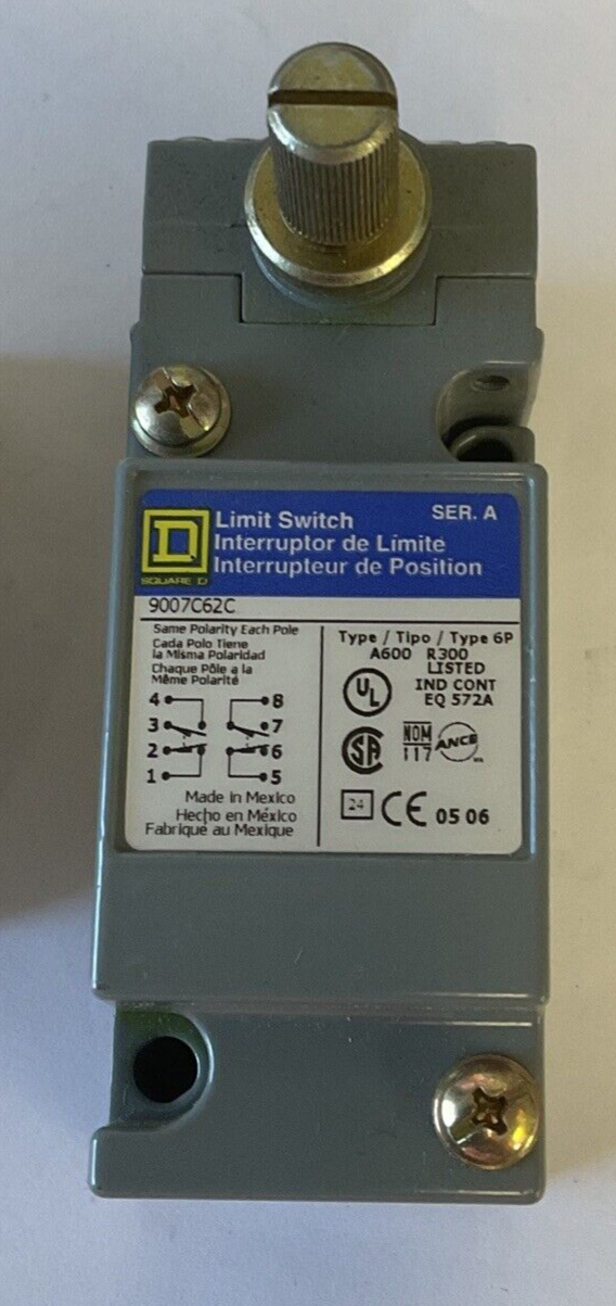 SQUARE D 9007C62C LIMIT SWITCH SER.A TYPE 6