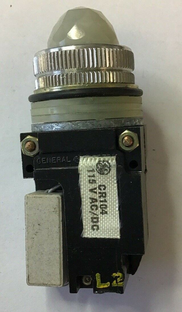 GENERAL ELECTRIC CR104C222 OILTIGHT INDICATOR LIGHT WHITE 115V AC/DC
