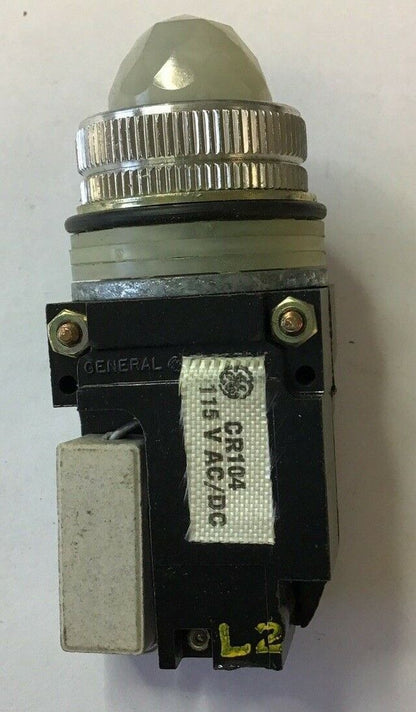 GENERAL ELECTRIC CR104C222 OILTIGHT INDICATOR LIGHT WHITE 115V AC/DC