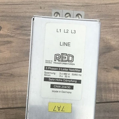 REO CNW204/30 3PHASE 3LEITER NETZFILTER 480V 50/60HZ 30A