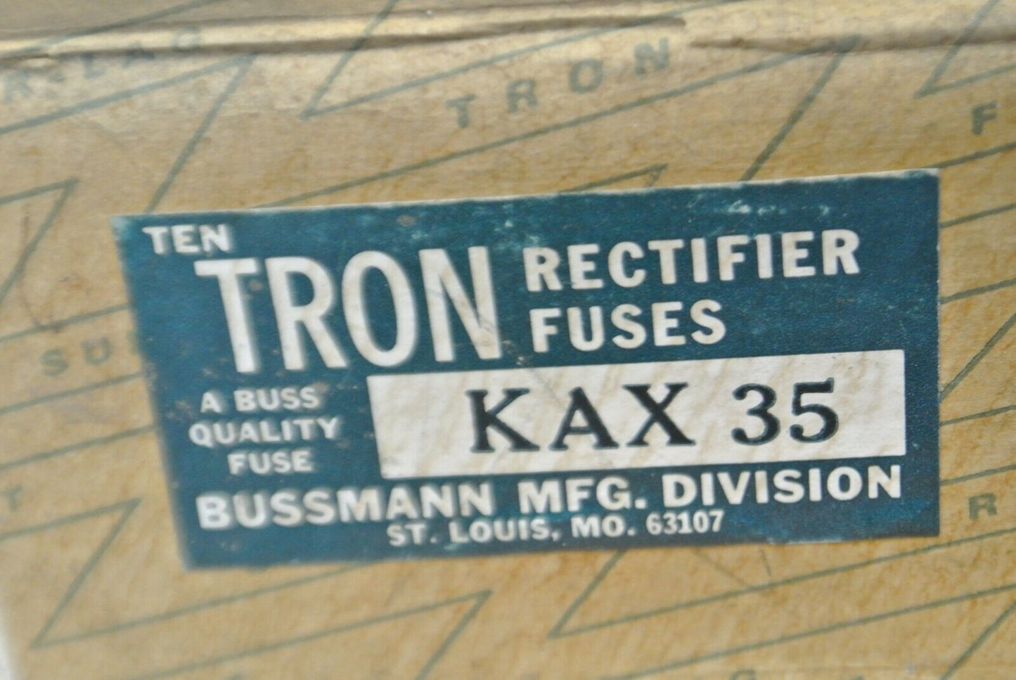 LOT of 3 / BUSSMANN / TRON KAX35 RECTIFIER FUSE / 35A / 250V / NEW SURPLUS