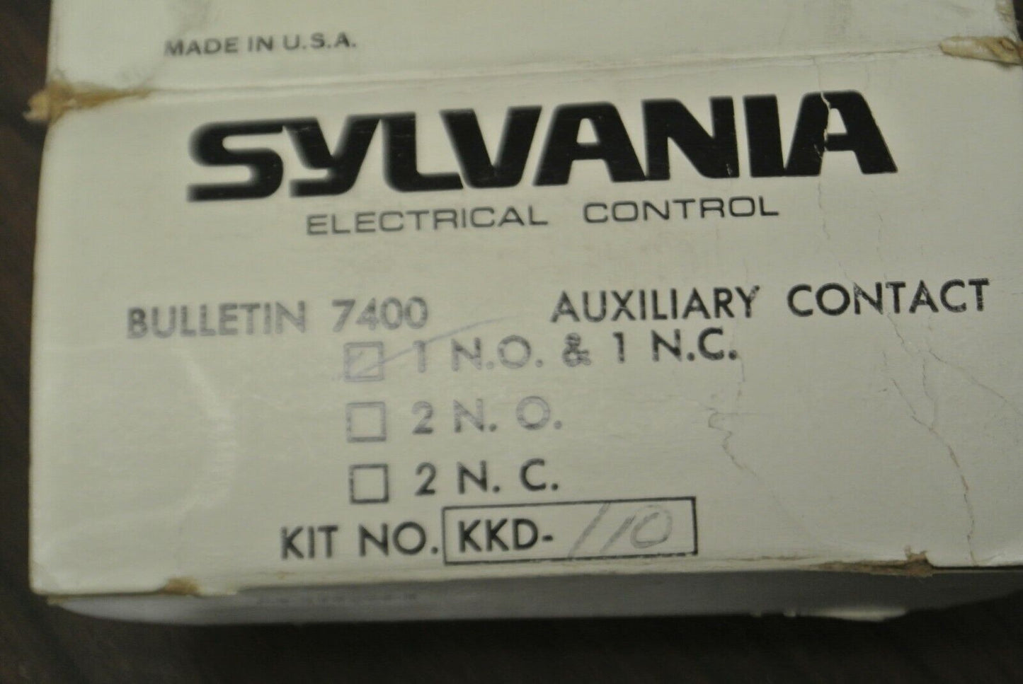 SYLVANIA / JOSLYN CLARK KKD-110 AUXILIARY CONTACT / 1 N.O. / 1 N.C.  NEW SURPLUS