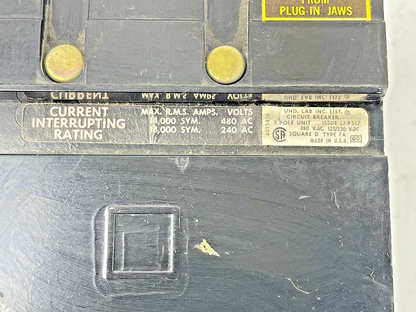 SQUARE D - LJ-9517 - CIRCUIT BREAKER -  480 VAC, 20 A, 3 POLE - TYPE  FA 34020