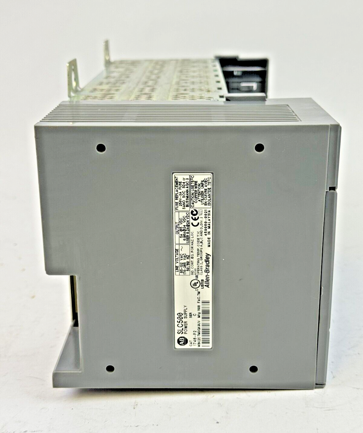 ALLEN BRADLEY - 1746-P2 SER. C - POWER SUPPLY W/ 7 SLOT RACK 1746-A7 SER. B