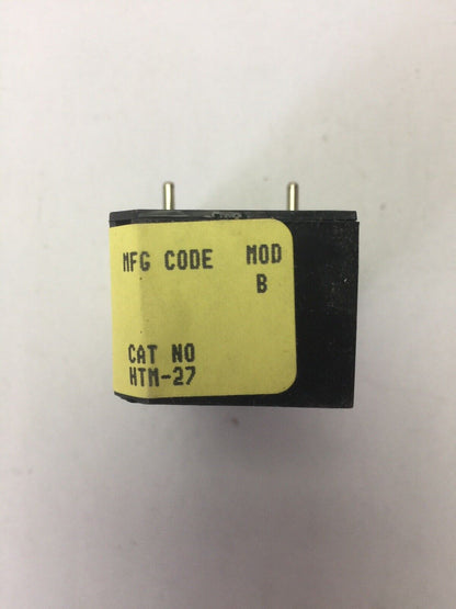 WESTINGHOUSE HTM-27 MOR RELAY CURRENT RATING MODULE MODEL B HEATER MODULE