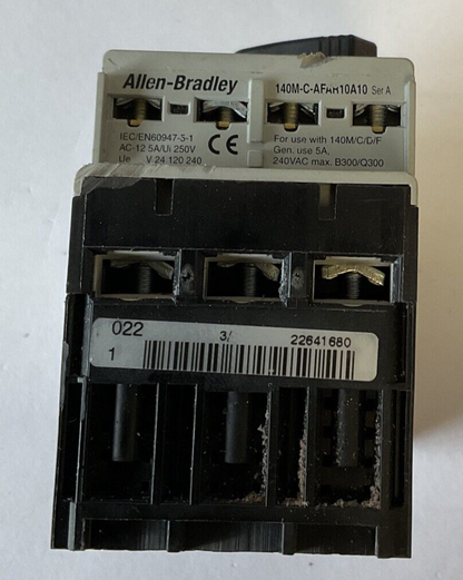 ALLEN BRADLEY 140M-C2E-C16 STARTER SER.C 10-16A W/140M-C-AFAR10A10 SER.A