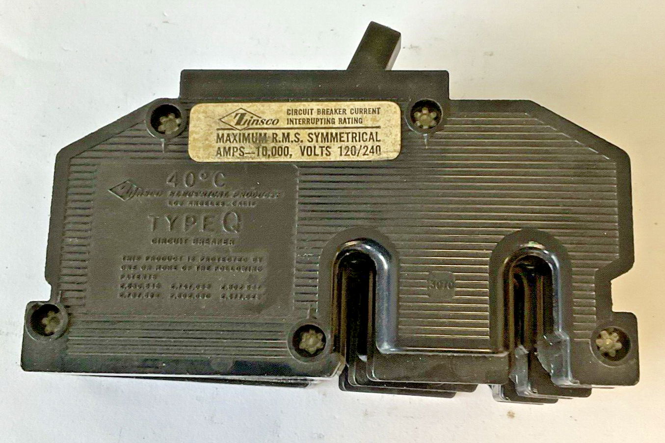 ZINSCO 40A TYPE Q CIRCUIT BREAKER 1POLE 120/240VAC***LOTOF3***