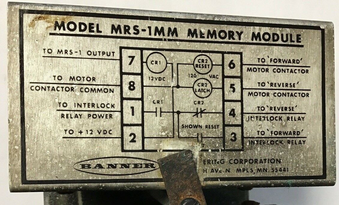 BANNER MRS-1MM MEMORY MODULE W/MRS-1 MOTOR SPEED SENSOR MRS-1CEM