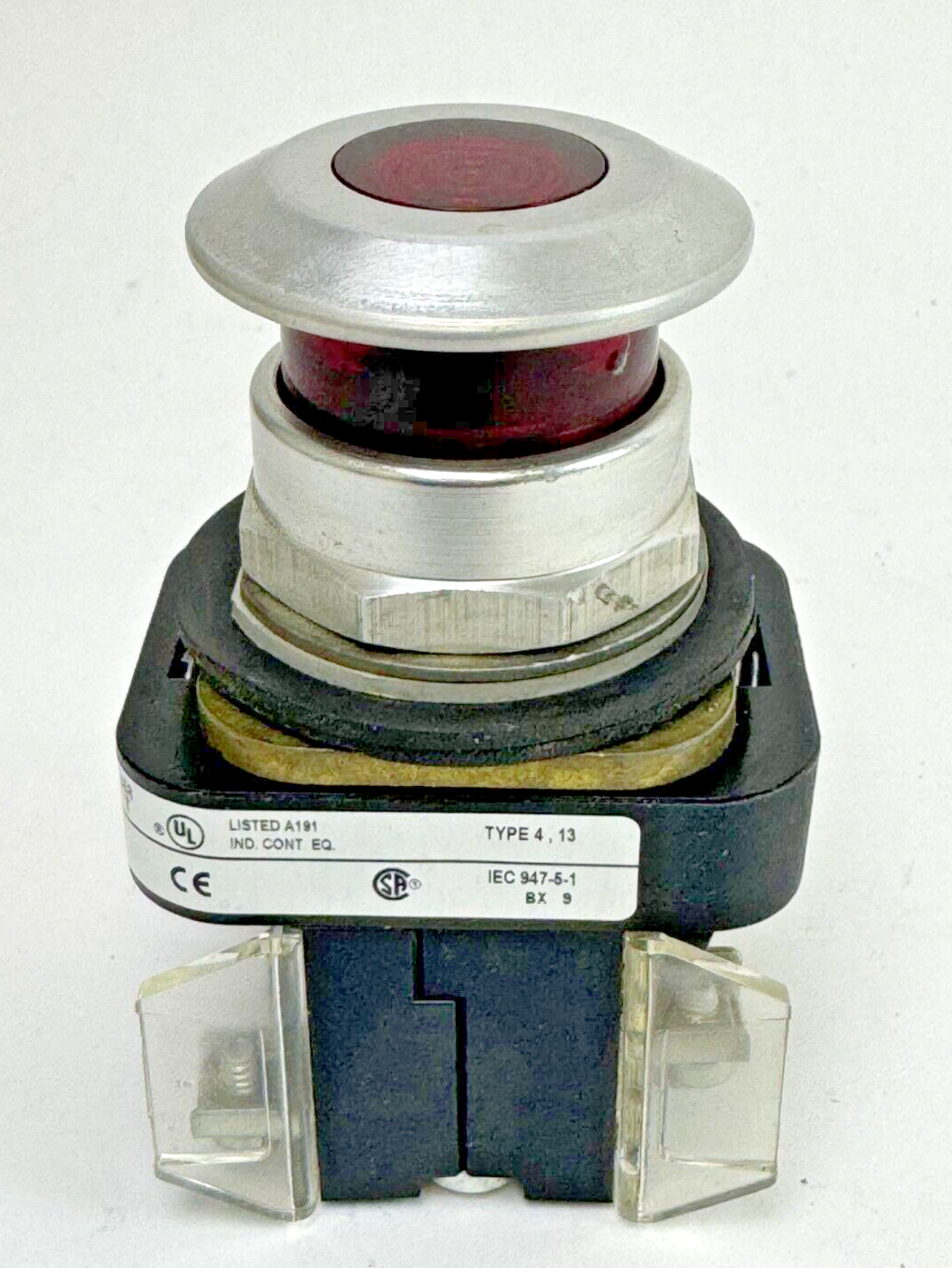ALLEN-BRADLEY - 800T-FXQH24RA1 SER. T -RED MUSHROOM PUSH/PULL BUTTON W/ 800T-XA1