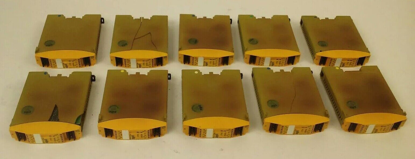PILZ PNOZ mo4p SAFETY RELAY 240V 6A (LOT OF 10) HAS CRACKS MAY HAVE A LOOSE PART