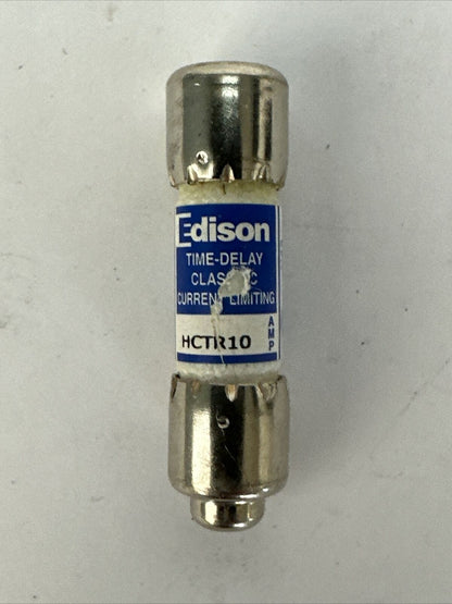 EDISON HCTR10 TIME DELAY CURRENT LIMITING FUSE 10AMP 600VAC (LOT OF 3)