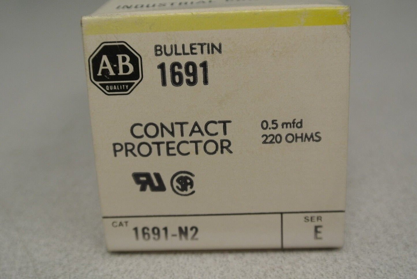 ALLEN-BRADLEY 1691-N2 CONTACT PROTECTOR / SURGE SUPPRESSOR / 0.5 mfd / 220 OHMS