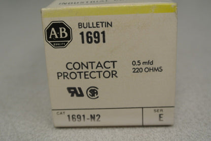 ALLEN-BRADLEY 1691-N2 CONTACT PROTECTOR / SURGE SUPPRESSOR / 0.5 mfd / 220 OHMS
