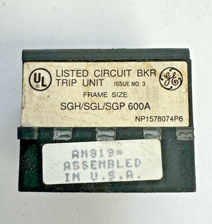 GE - SRPG600A450 - RATING PLUG W/ ADJUSTABLE INSTANTANEOUS TRIP - 450A