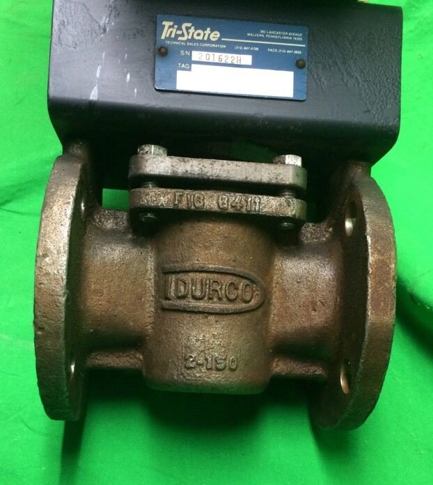 FLOWSERVE AUTOMAX N125DA PNEUMATIC ACTUATOR 52137AT W/ 2" DURCO VALVE