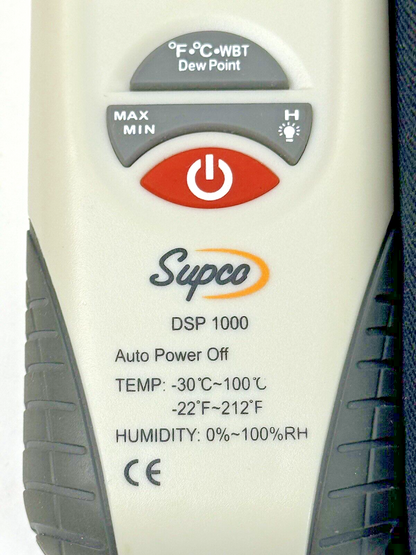 SUPCO - DSP 1000 - DIGITAL PSYCHROMETER - TEMP & HUMIDITY METER & WBT DEW POINT