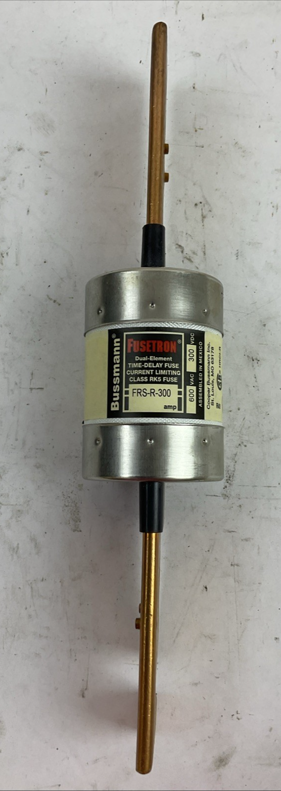 FUSETRON FRS-R-300 600VAC 300VDC 300AMP CLASS RK5 FUSE TIME-DELAY DUAL-ELEMENT