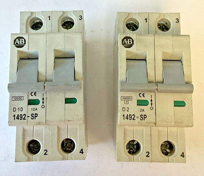 ALLEN BRADLEY 1492-SP2D020 & 1492-SP2D100 CIRCUIT BREAKER SER.C 415VAC