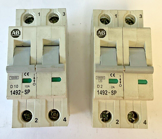 ALLEN BRADLEY 1492-SP2D020 & 1492-SP2D100 CIRCUIT BREAKER SER.C 415VAC