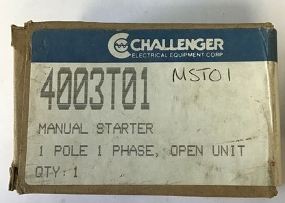 CHALLENGER 4003T01 MANUAL STARTER MST01 230VAC/32VDC