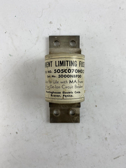 Westinghouse 3000NBP30 Fuse for MA Tri-Pac De-Ion Circuit Breaker "Lot of 3"