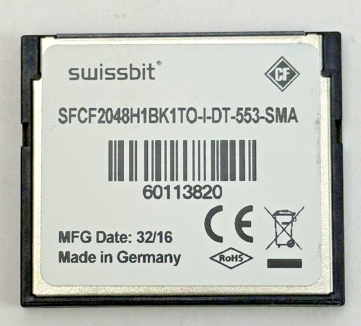 NORDSON - 1034283 - iCONTROL PROGRAMMED MEMORY CARD SFCF2048H1BK1TO-I-DT-553-SMA