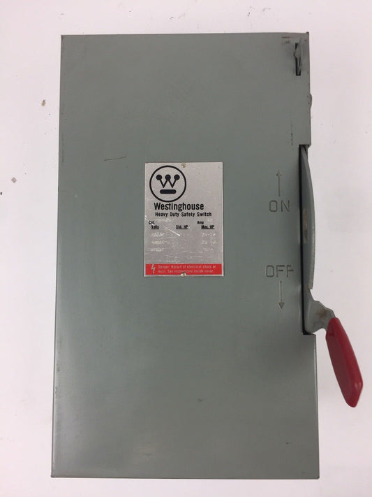 WESTINGHOUSE HUN262 HEAVY DUTY SAFETY SWITCH 600 VAC 60 AMP