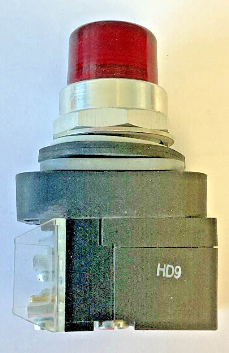 ALLEN BRADLEY 800T-QBH2G RED LED PUSH BUTTON SER.U 130VAC W/800TC-N374 SER.A MOD