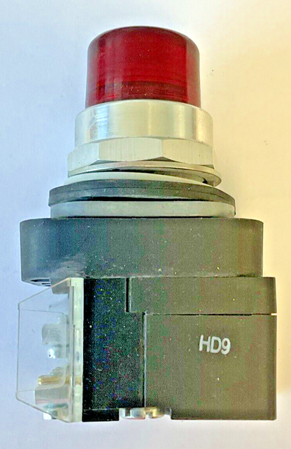 ALLEN BRADLEY 800T-QBH2G RED LED PUSH BUTTON SER.U 130VAC W/800TC-N374 SER.A MOD