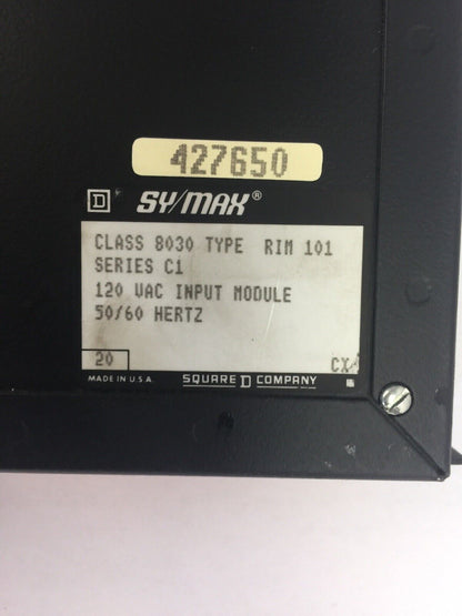 SQUARE D SY/MAX 8030 RIM-101 INPUT MODULE SER C1 120VAC 50/60HZ