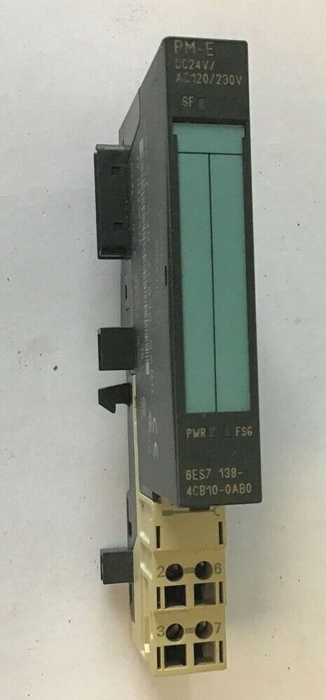 SIEMENS 6ES7 138-4CB10-0AB0 POWER MODULE W/ 6ES7 193-4CE00-0AA0 TERMINAL