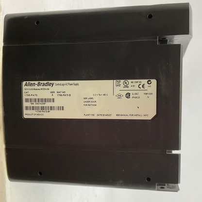 ALLEN BRADLEY 1756-PA75 SER B AC POWER SUPPLY 1756-A17 SER B 17 SLOT