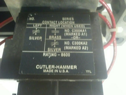 CUTLER HAMMER SIZE 5 STARTER 240V COIL W/ 42-2807-3 300/5 CURRENT TRANSFORMER