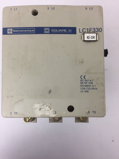 TELEMECANIQUE SQUARE D LC1F330 CONTACTOR 370A 600VAC 250HP LX1 FH 1272