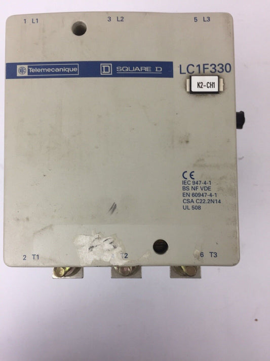 TELEMECANIQUE SQUARE D LC1F330 CONTACTOR 370A 600VAC 250HP LX1 FH 1272