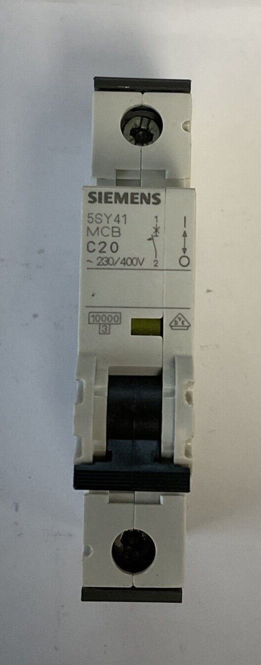 SIEMENS 5SY41 MCB C20 CIRCUIT BREAKER 230/400V 20KA