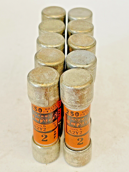 SHAWMUT - *BOX OF 10* - A2Y2 - 2 AMP, 250 VAC AMP TRAP FUSES
