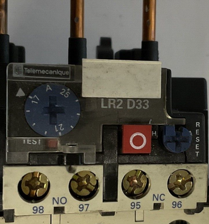 TELEMECANIQUE LR2 D3322 THERMAL OVERLOAD RELAY 10A 6KV