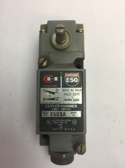 CUTLER HAMMER E50SA LIMIT SWITCH SER A2 E50DR1 OPERATING HEAD E50RAP5 RECEPTACLE