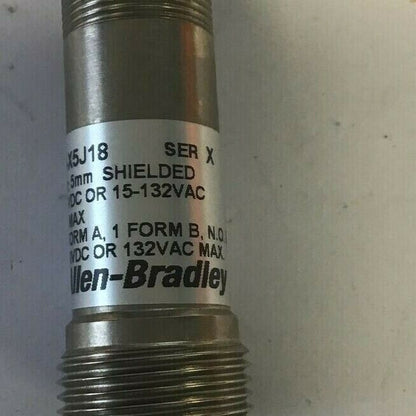 ALLEN-BRADLEY 871U-X5J18 Ser. X PROXIMITY SENSOR 11-52VDC/ 15-132VAC 50mA