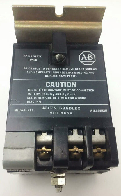ALLEN BRADLEY 852S-NSC SER.F SOLID STATE TIMER, 1-60 SECONDS TIME DELAY RANGE