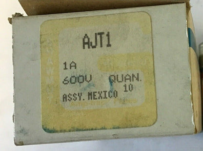 GOULD SHAWMUT AJT1 FUSE AMP-TRAP 1A TIME DELAY CLASS J 600VAC ***LOTOF10***