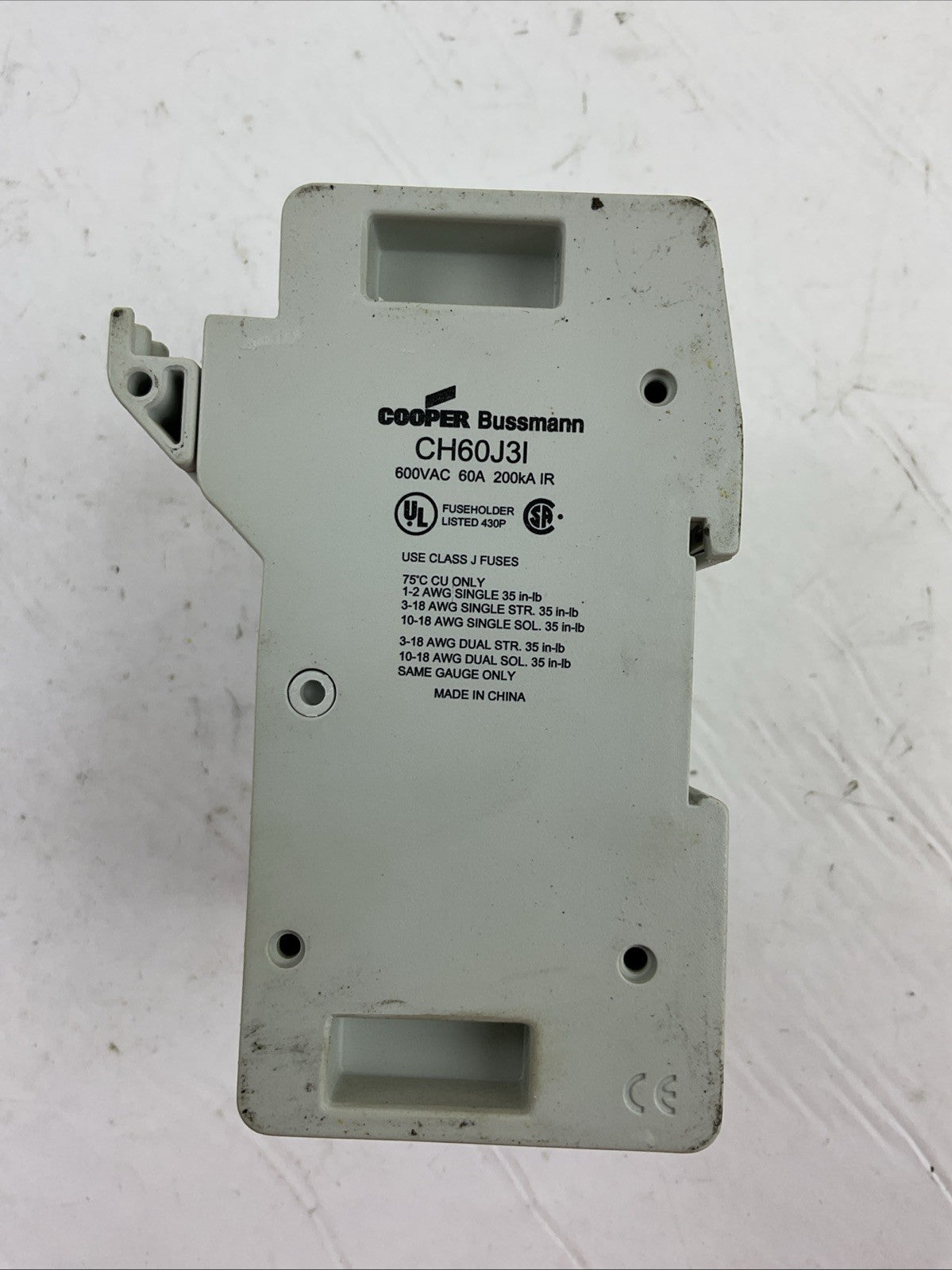 COOPER BUSSMANN CH60J3I FUSE HOLDER 600VAC 60A