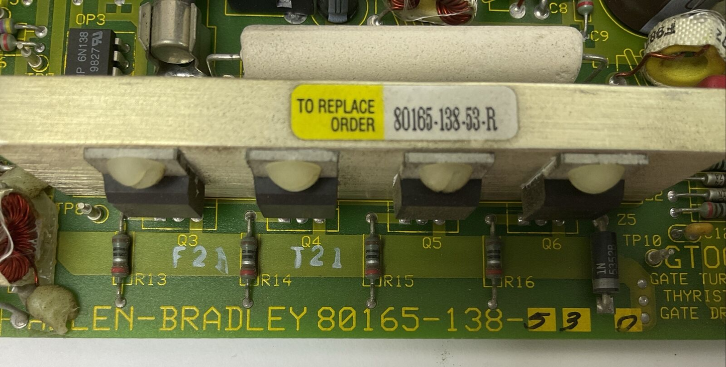 ALLEN BRADLEY 80165-138-53D GTOGD GATE TURNOFF THYRISTOR GATE DRIVER CIRCUIT