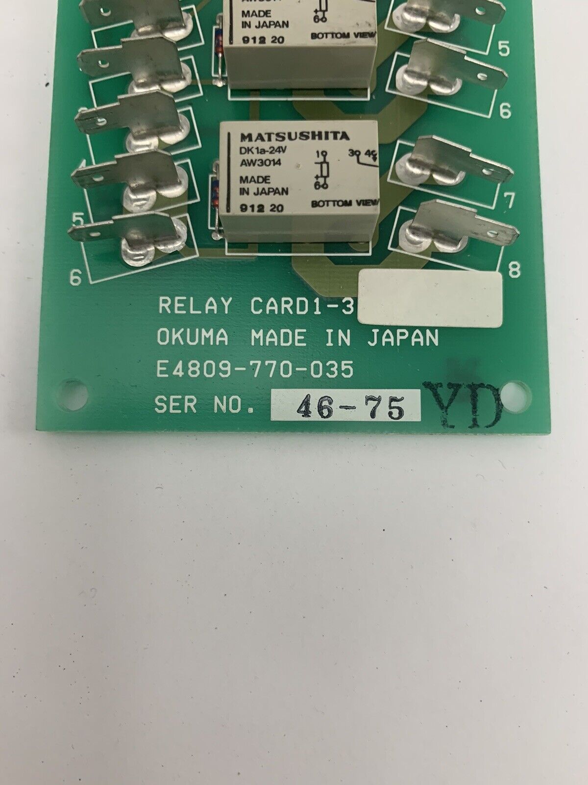 Okuma E4809-770-035 Relay Card 1-3